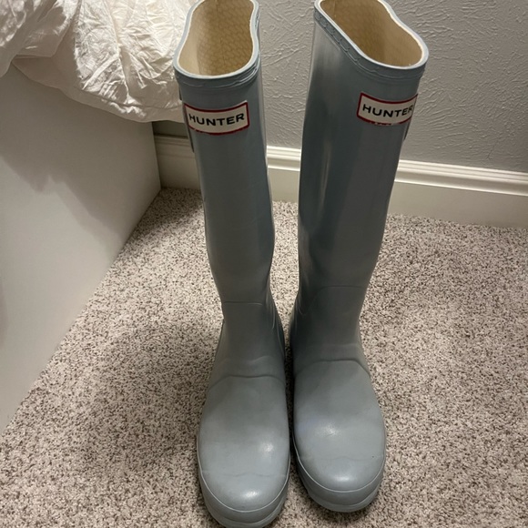 Light Blue Hunter Rain Boots - Picture 2 of 5